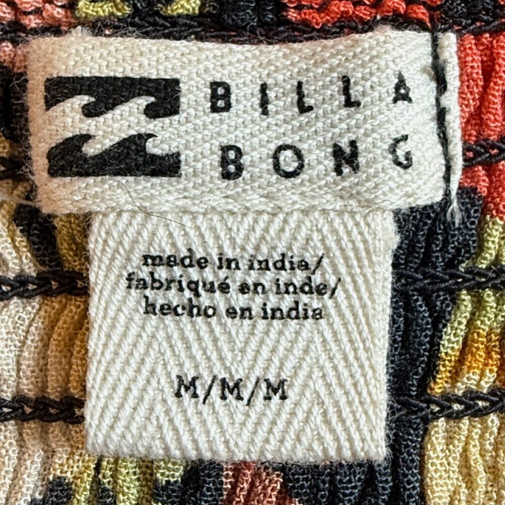 Billabong Girls Floral Balloon Sleeve‎ Pullover Beach Mini Dress Size M - Picture 10 of 11